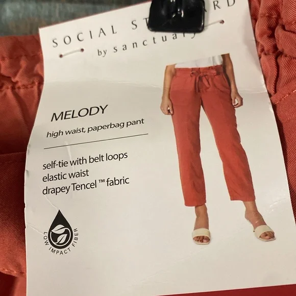 Social standard melody drapery tencel fabric belted pants - Picture 10 of 13